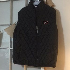 Georgia Bulldogs black Quilted vest. NWOT. X-LARGE